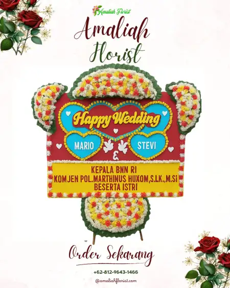 Papan Bunga Pernikahan Qurnia Mataram
